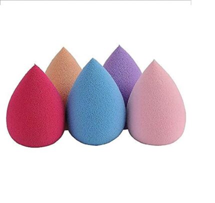 Beautiflame 5 Pcs Makeup Sponge Set Blender Foundation Blending Sponge, Flawless for Liquid, Cream, and Powder, Multi-colored Makeup Sponges