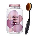 Beautiflame Blender Jar Set, Face Makeup Sponge 7Pcs Foundation Sponge With Oval Makeup Brush Perfect for Face Concealer Makeup Brush