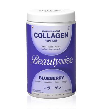 Beautywise Advanced Marine Collagen Powder - 8000 MG Japanese Collagen Peptides |Skin,Hair & Nail Supplement Radiance|Glutathione,Resveratrol,Hyaluronic Acid & Vitamin|(Blueberry Flavour 200 grams)