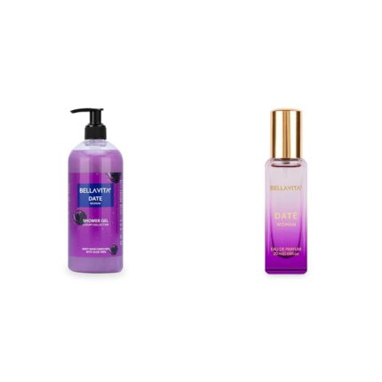 Bella Vita Luxury Date Woman Body Wash Refreshing Shower Gel for Deep Cleansing Hydrating Moisturising Softer & Smoother Skin with Aloe Vera 500 Ml Date Woman Eau De Parfum