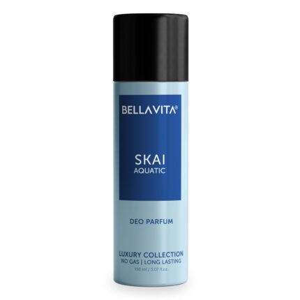 Bella Vita Luxury SKAI Aquatic Body Parfum 150ml | No Gas Deodorant for Men & Women | Long Lasting Fresh & Musky Fragrance with Bergamot, Pineapple & Lavender Notes