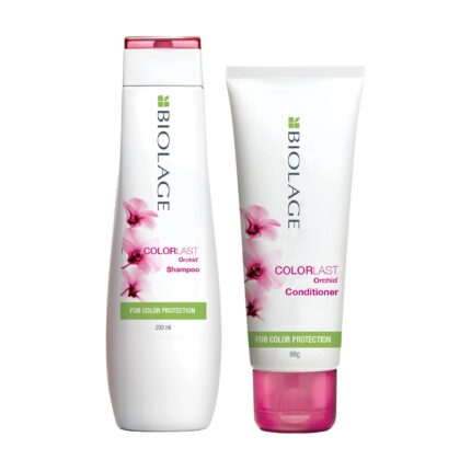 Biolage Professional Colorlast Shampoo and Conditioner, Protects Colored Hair & Maintains Vibrancy, Depth & Tone upto 9 Weeks, Anti-fade properties, With Orchids, Vegan & Cruelty-Free, 200ml + 98g