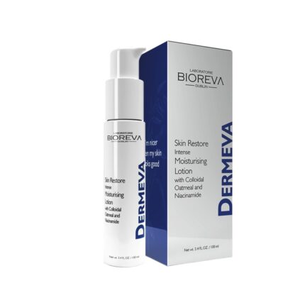 Bioreva Dermeva Moisturising Body Lotion with Colloidal Oat and Niacinamide, Shea & Mango Butter reduce Skin Dryness, Hydrating, Lightweight, Non-Sticky & Quick Absorbing, 100 ml