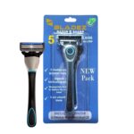 Bladez axis razor 5 sharp - premium 5-blade shaving razor with organic lubricating strip