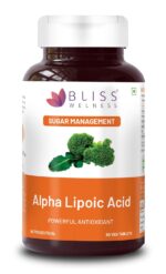 Bliss Welness Alpha Lipoic Acid 300mg | Natural ALA | Universal Antioxidant Liver Health Energy Booster Blood Sugar Management Supplement - 60 Vegetarian Tablets