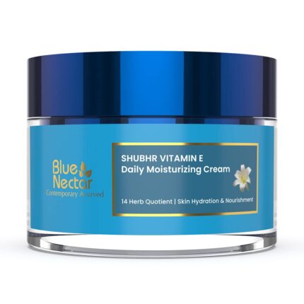 Blue Nectar Anti Aging Cream for Women for Wrinkles & Fine Lines with Plant Based Vitamin C & Vitamin E (14 Herbs, 50g)