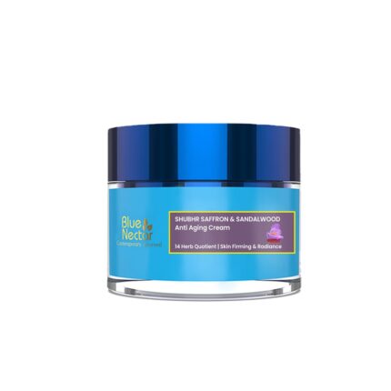 Blue Nectar Ayurvedic Anti Aging Cream For Women For Collagen Boost And Deep Moisturizer For Face | Naturally Skin Firming Face Cream (14 Herbs, 15g)