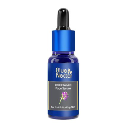 Blue Nectar Bakuchi Anti Aging Serum for Fine Lines, Wrinkles & Dark Circles | Plant Based Alternate to Retinol Serum for Face | Oil Free Face Serum for Women & Men (10 Herbs, 30 ml)