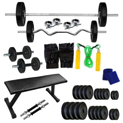 Body Maxx Home Gym 25 Kg Flat Bench Combo 14