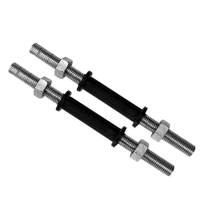 Body Tech Rubber 20kg-Combo with 14 Inches Steel Dumbells Rod-RUBBCOMBO20