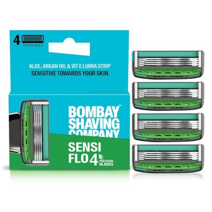 Bombay Shaving Company Sensiflo 4 Razor Cartridge | Pack of 4 Blades