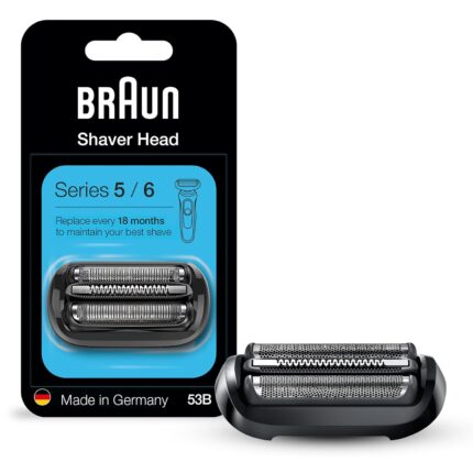 Braun Male Series 5 53b Electric Shaver Head, Black - Designed for Series 5 and Series 6 Shavers (new Generation)