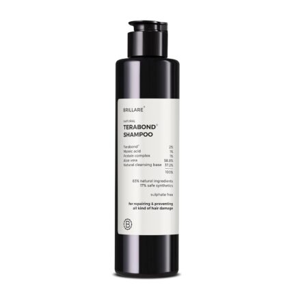 Brillare ‘Terabond’ Bond Repair Shampoo | With Vegan Keratin + Peptides | 100% Damage Repair in 1 Wash | 17X Smoother, Softer, Frizz Free Hair | Repairs Dry, Heat & Chemically Treated Hair (200 ml)