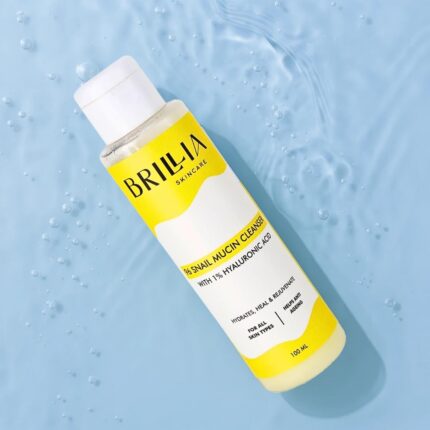 Brillia Skincare Snail Mucin With Hyaluronic Acid Face Cleanser | Promotes Skin Regeneration | Gentle, Hydrating & Skin Repairing | Korean Skincare -(100ml)