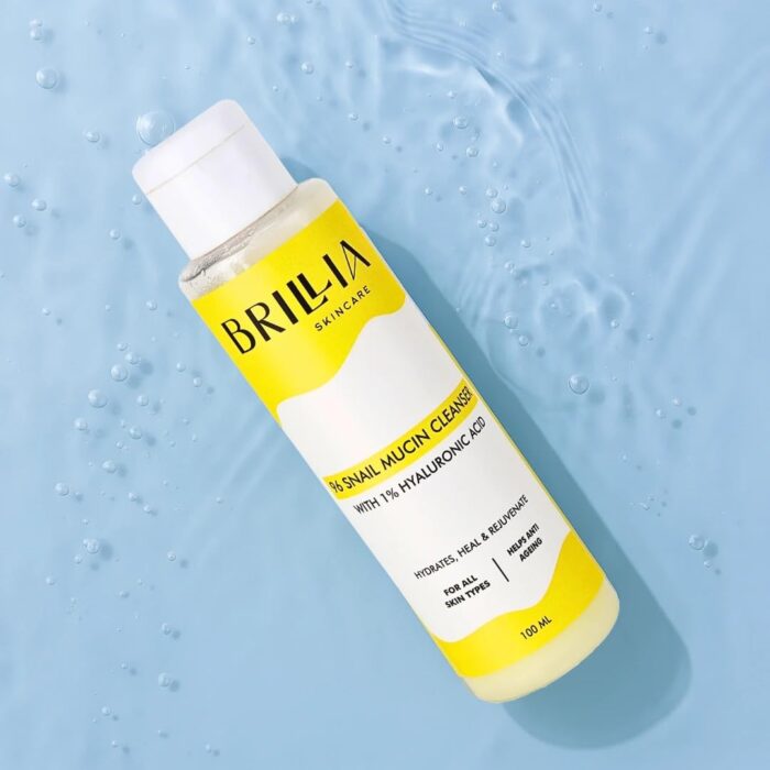 Brillia Skincare Snail Mucin With Hyaluronic Acid Face Cleanser | Promotes Skin Regeneration | Gentle, Hydrating & Skin Repairing | Korean Skincare -(100ml)