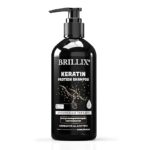 Brillix Keratin Smooth Shampoo 300ml - Infused with Keratin Protein for Straighter, Shinier Hair | Nourishes Dry Hair, Controls Frizz | pH Balanced Formula Suitable for Men & Women
