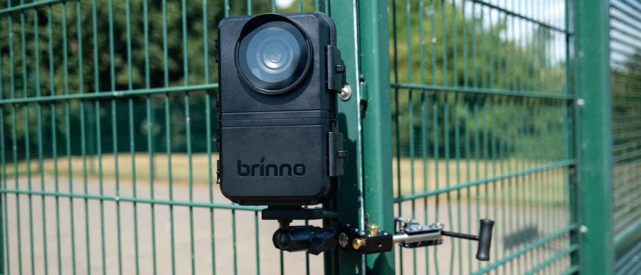 Brinno BCC5000 Time Lapse Bundle attached to a metal fence