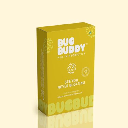 Bug Buddy See You Never Bloating | 5 Billion CFU Probiotics & Digestive Enzymes supplement for Gas, Bloating & Abdominal Discomfort | Feel Lighter in 7 Days | Gut Health & Digestion Support | 15-Day Pack