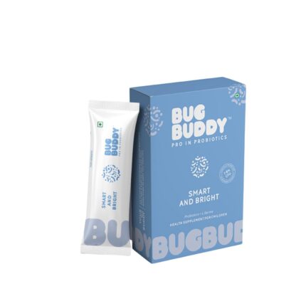Bug Buddy Smart and Bright | Daily Nutrition For Kids | 7 Billion CFU Probiotics | Brain Development, Gut Health & Immunity Support | 15 Days Pack