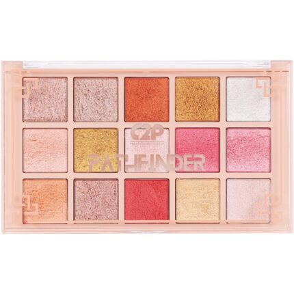 C2P Pro Pathfinder Highly Pigmented Eyeshadow Palette with 15 Blendable Shimmer Shades and Minimal fallout for Eye Makeup (Dazzling Daisy 01, 24 gm)