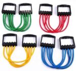 CARTSRUSHTI Natural Rubber Chest Flexor Muscle Pulling Exerciser Muscle Workout Stretcher Cheast Expander Hand Exerciser Fitness Tool (Multicolor)