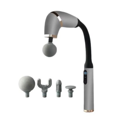 CBEX U-Shape Deep Tissue Electric Muscle Massager, Professional Massage Gun for Pain Relief with 4 Heads, LED Screen, 3 Modes & 6 Speed Levels for Full Body Relaxation