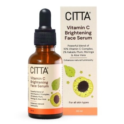 CITTA 12% Vitamin C Face Brightening Serum | 10% Vit C Complex + 2% Kakadu Plum, Moringa & Hyaluronic Acid | Best Serum For Acne-Prone Skin | Fights Dark Spots, Pigmentation | For All Skin Types | Dermatologically-Tested | 30ml
