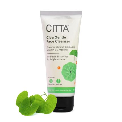 CITTA Cica Gentle Face Cleanser For Women & Men | Triple Action Formula | Power Blend Of Jojoba Oil, Vitamin E & Argan Oil | Gentle & Hydrating Cleanser For All Skin Types, Including Sensitive Skin | Non-Drying Cleanser For Face | Brightens & Removes Impurities | 100 ml