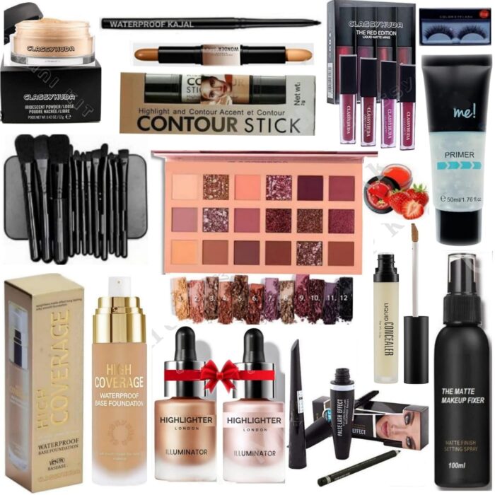 CLASSYHUDA Professional HD Waterproof Makeup Kit Combo Set All Makeup Products (pack of 17)