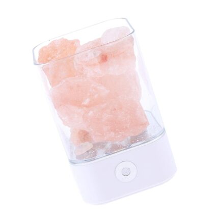 CLUB BOLLYWOOD® USB Natural Himalayan Salt Lamp Crystal Glow Rock Night Light White Base | Null | Light Therapy Devices | Light Therapy Devices | Light Therapy Devices | Light Therapy Devices