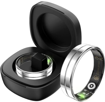 CNBRO Ultra Thin Smart Ring Heart Rate Monitor Sleep Tracker Gesture Control Fitness Tracker Blood Pressure Step Counter Pedometer Waterproof Health Smart Rings for Men Women Anillo inteligente