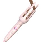 COSTAR Auto Hair Curler, 15S Fast Hair Curler, Auto Curling Iron with 10 Temperature, Auto Shut-Off, Anti-Tangle Rotating Curling Barrel for Women, Men Hair Styling (Pink)