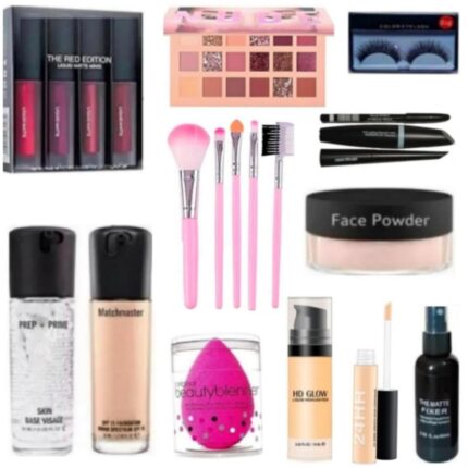 CRAZYHUDA Waterproof HD Makeup Kit Combo For Women & Girls All Products In 1 Kit Set Of-18