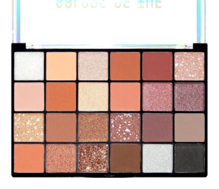 CS Colors of the world 24 colors hd matte,shimmer,glitter,nude,natural nude,warm nude, with metallic finsih, matte finish, glitter finish, eyshadow palette (SHADE 02)