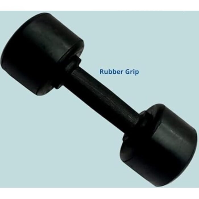 Captain America Dumbbells Set for Home Gym 5 kg Rubber Grip Handle 1 pair Dumbbells fo Fitness Home Workout I Anti Skid Round Shape Rubber Dumbbell (5 kg x 2)-10 kg set