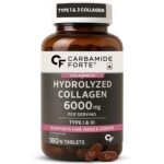Carbamide Forte Collagen Supplements for Women & Men | Hydrolyzed Collagen Tablets with Type 1 & 3 Supplements for Skin & Hair with Hydrolyzed - 180 Tablets