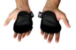 Ceela Sports Weightlifting Gym Grips Pads Hand Training Bar Straps Wrap Gloves, Black - Neoprene