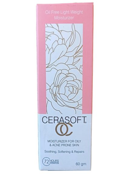 Cerasoft OC Moistrurizer Cream For Oily & Acne Skin 60gm (Pack of 1)