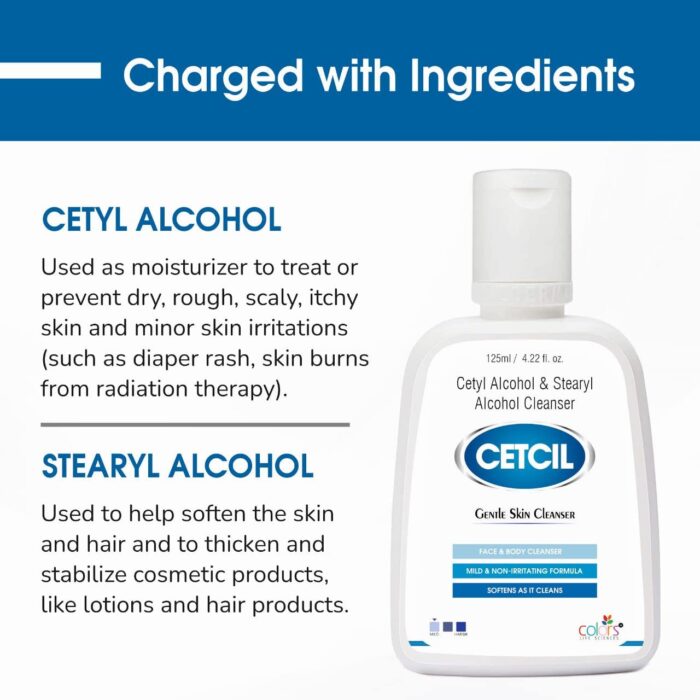 Cetcil Gentle Skin Cleanser || Face & Body Cleanser Enriched with Cetyl Alcohol & Stearyl Alcohol || Remove Excess Oil Moisturises And Makes Skin Soft And Glowing || Suitable for All Skin - 125ml