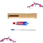 Clayherbs (100 Kits) Toothbrushes with Toothpaste (8g) | Disposable Travel Kit | Dental Kit In Bulk | Individually Wrapped | Hotels | Vacation Rentals | Homeless, Nursing
