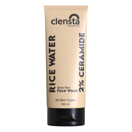 Clensta Rice Water Face Wash With Rice Water & 2% Ceramide for Glass Skin | All Skin Type | Women & Men | 100ml