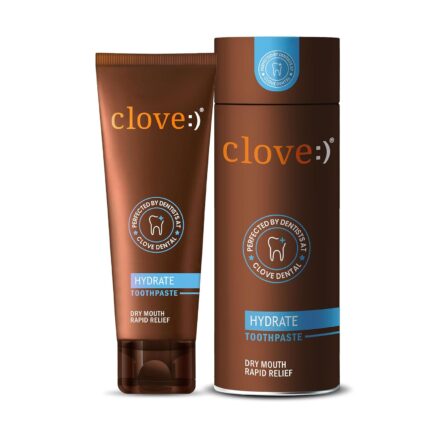 Clove Hydrate Toothpaste , Dry Mouth Solution , FREE Dental Consultation with Every Pack , Strengthens Mouth's Natural Defense Systems , Boosts Saliva Production , Fights Bad Breath , Sugar Free , Triclosan Free , Paraben Free , Peroxide free, Pack of 1 (100g)