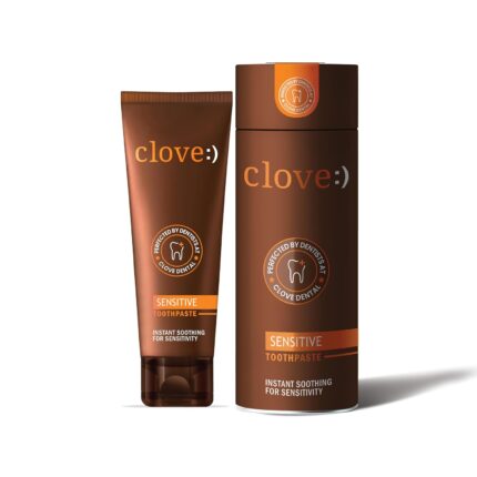 Clove Sensitive Toothpaste , reduce Senstivity , FREE Dental Consultation with Every Pack , Dual Action toothpaste For Sensitivty & Bad Breath , Strengthens Enamel , Triclosan Free , Paraben Free , Peroxide free , Mint, Pack of 1 (100g)