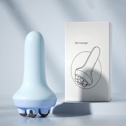 Clovis 360 Degree Full Body Massager - Stainless Steel Massager Ball Body Therapy Massager, Roller Ball Massage Tool for Back, Neck, Foot, Calf, Leg Shoulder, Face Lift Tools (Blue, Set of 1)