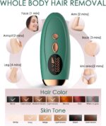 Cloyster Laser Hair Removal, at-Home IPL Hair Removal for Women Men, Upgraded to 999,999 Flashes Permanent Hair Removal Device on Facial Legs Arms Bikini Line (999,999 Flashes)