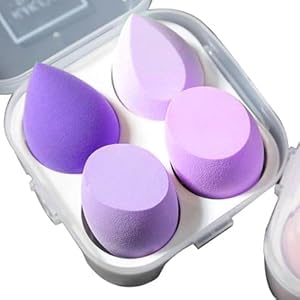 ClubBeauty 4-Piece Beauty Blender Sponge Set | Soft Egg-Shaped Blending Puffs | Flawless Makeup Application | Versatile Sponges for Liquid Foundation | Cream | Powder | Wet or Dry Makeup