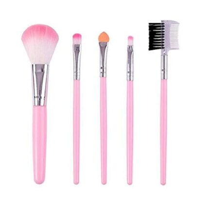 ClubBeauty Synthetic Bristle Makeup Brush Set - Multicolor, 1 Lip, 1 Highlighter, 1 Foundation, 1 Eye Shadow, 1 Eyebrow Brush