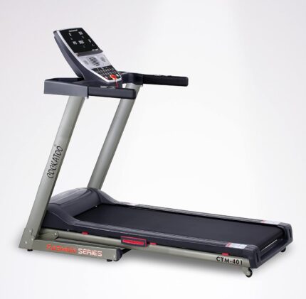 Cockatoo CTM401 Auto Incline (12%) 2 HP - 5 HP Peak DC Motorised Treadmill for Home with AI Cushioning Technology, Max User Weight 130 Kg, Max Speed 1-16 Km/Hr(Free Installation Assistance)