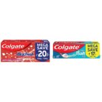 Colgate Maxfresh Spicy Fresh Red Gel Toothpaste - 300 G And Freshness Toothpaste Active Salt - 300 G (Natural - Saver Pack)