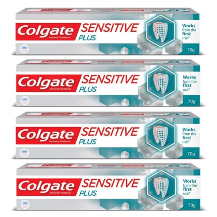 Colgate Sensitive Plus 70Gm Toothpaste For Sensitivity Relief (280Gm, Pack Of 4, 70Gm Each)